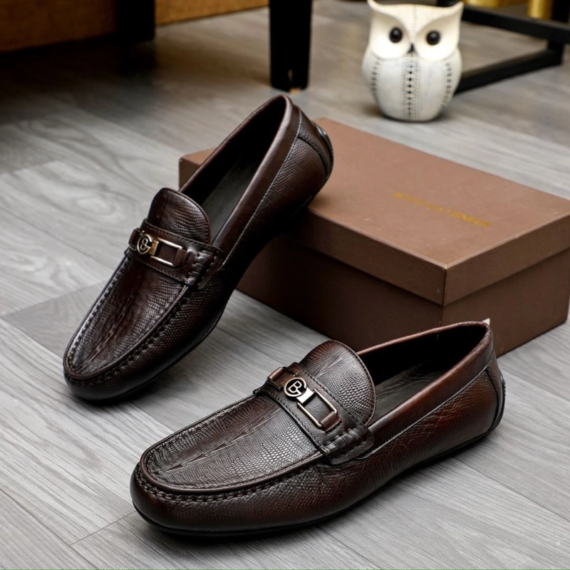 Flexible Bxttxga Vxnxta Leather Shoes 113043