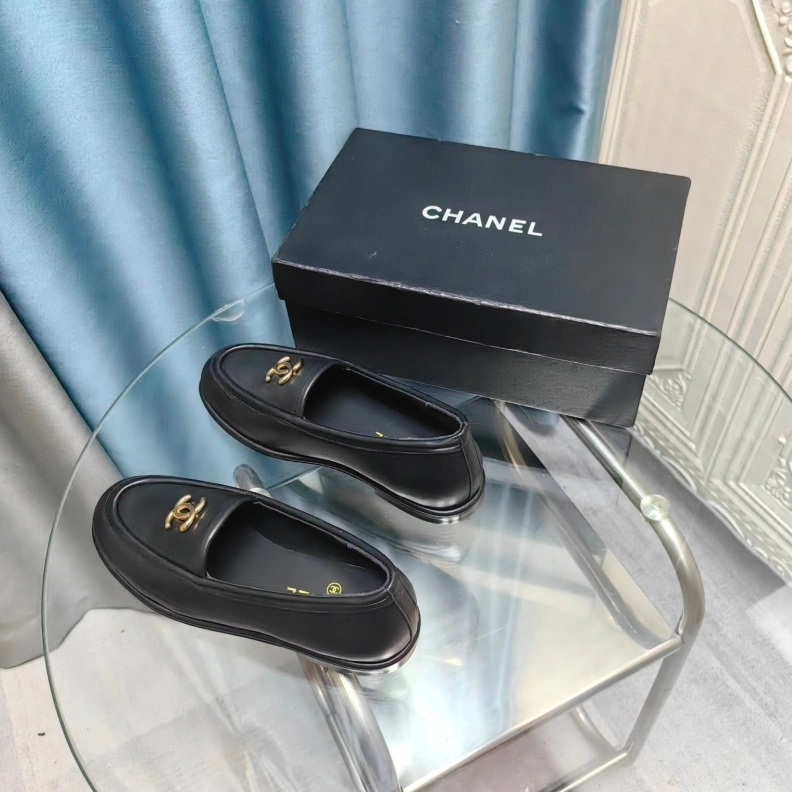 Fashionable Chxnxl Leather Shoes 123544