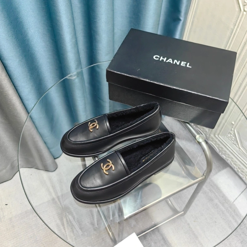 Fashionable Chxnxl Leather Shoes 123526