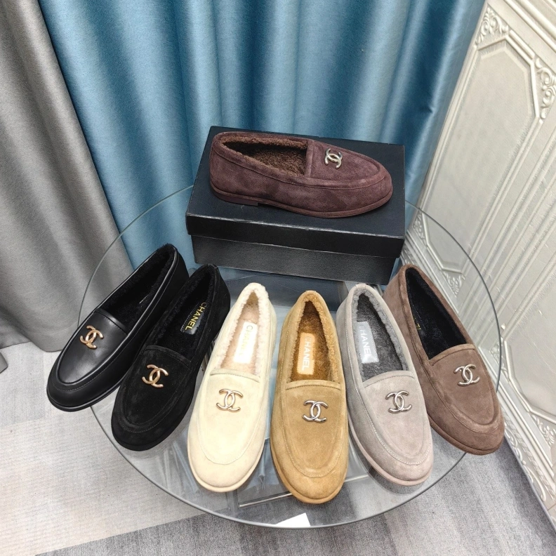 Fashionable Chxnxl Leather Shoes 123526