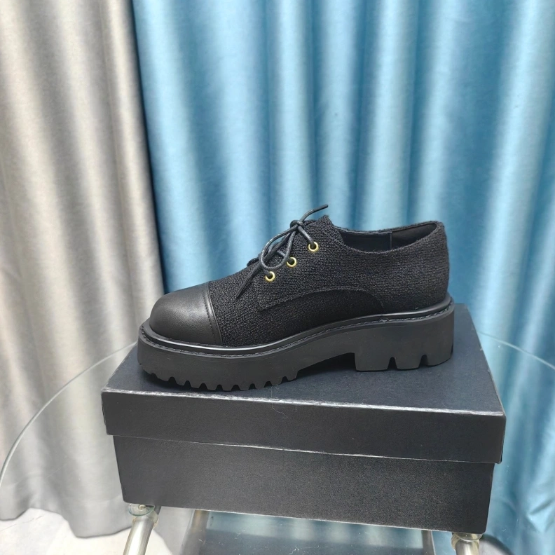 Bright Chxnxl Leather Shoes 123507