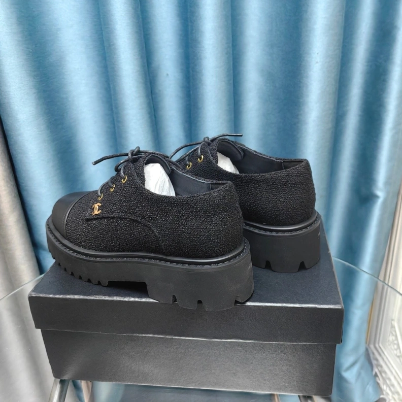 Bright Chxnxl Leather Shoes 123507