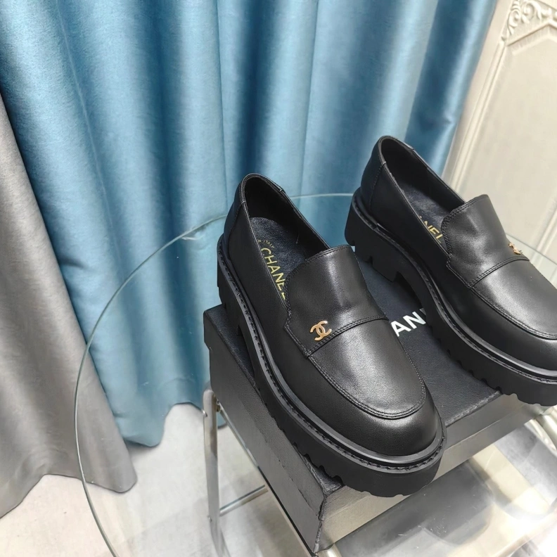 Elegant Chxnxl Leather Shoes 123501