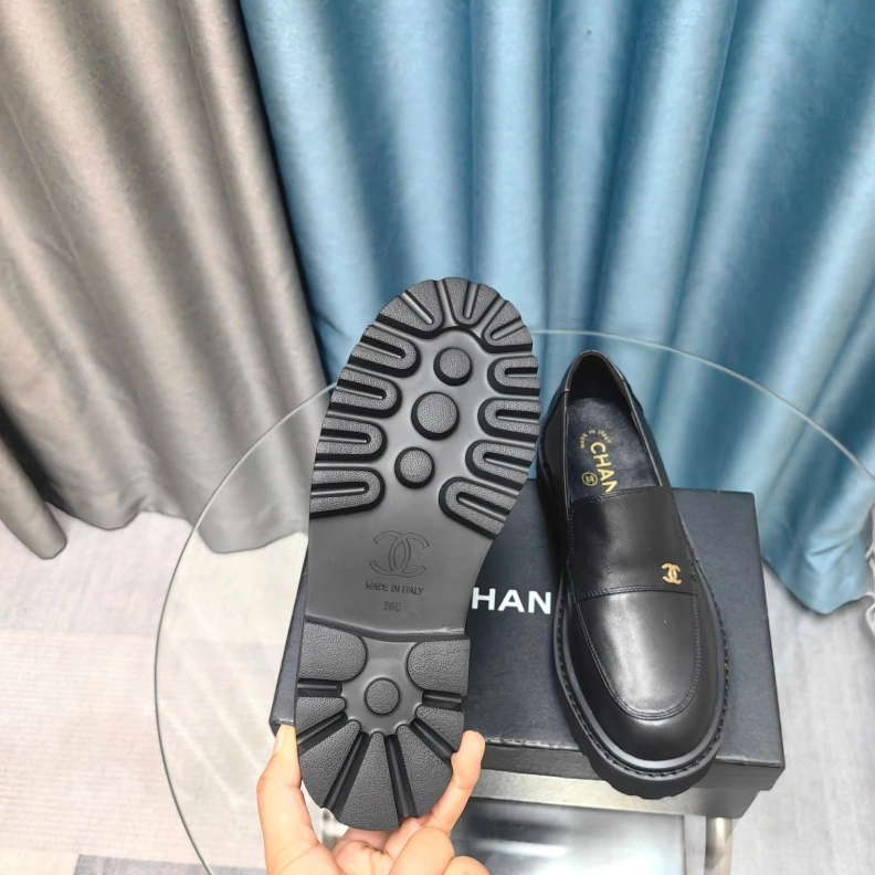 Elegant Chxnxl Leather Shoes 123501