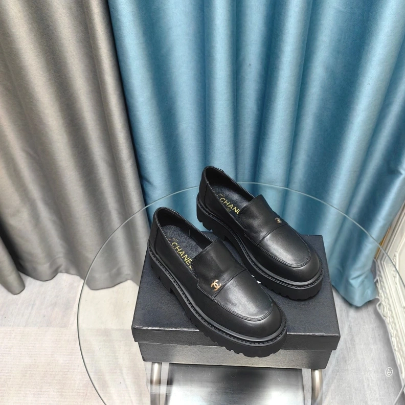 Elegant Chxnxl Leather Shoes 123501